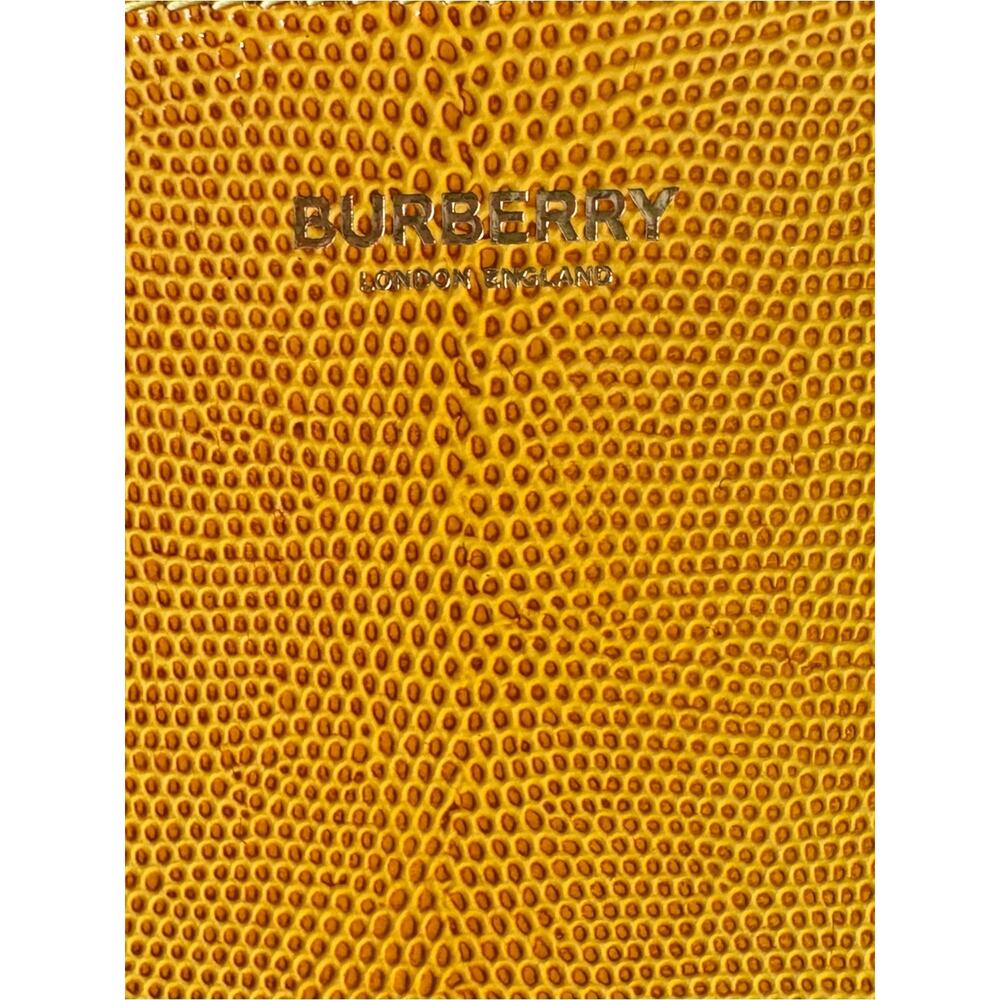 Burberry Calfskin Lizard Embossed London Tote Marigold New - Picture 5 of 9